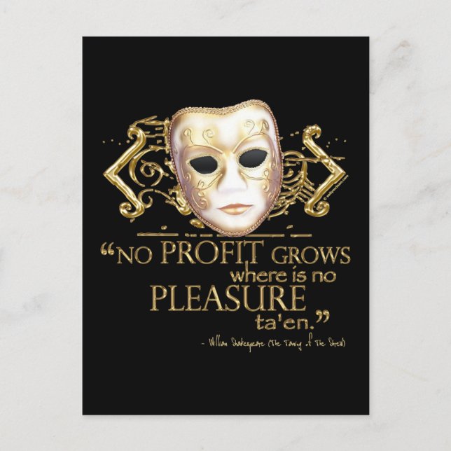 Carte Postale L'écoute de la citation musquée (version or) (Devant)