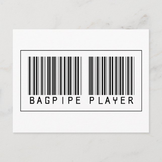 Carte Postale Lecteur Bagpipe Barcode (Devant)