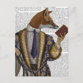 Carte Postale Lecteur de livre Fox