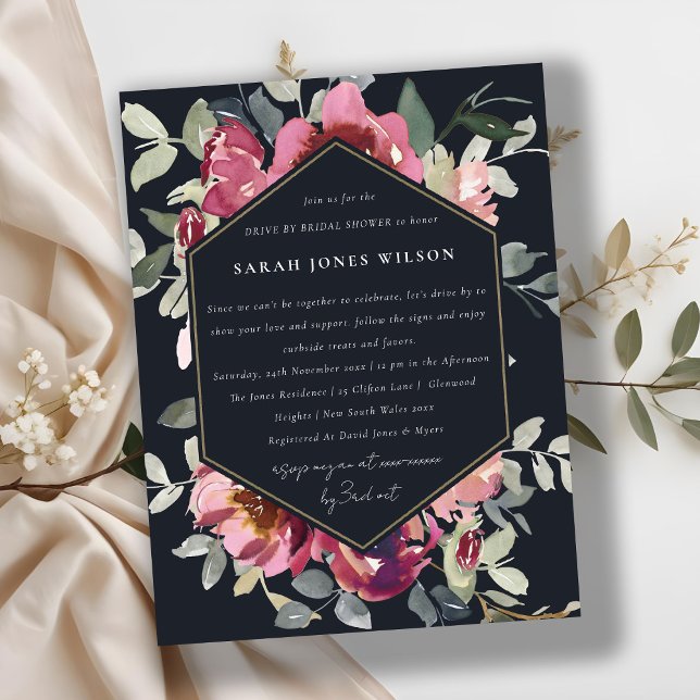 CARTE POSTALE LECTEUR FLORAL ROSE BLACK ROUGE PAR FÊTE DES MARIÉ (Créateur téléchargé)