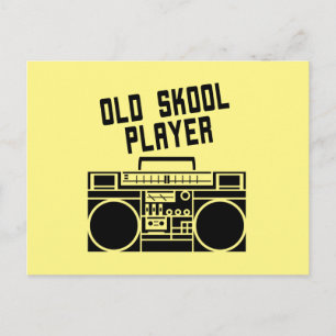Carte Postale Lecteur Rétro Stéréo Boombox Old Skool