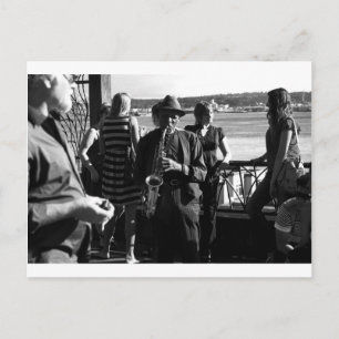Carte Postale Lecteur saxophone