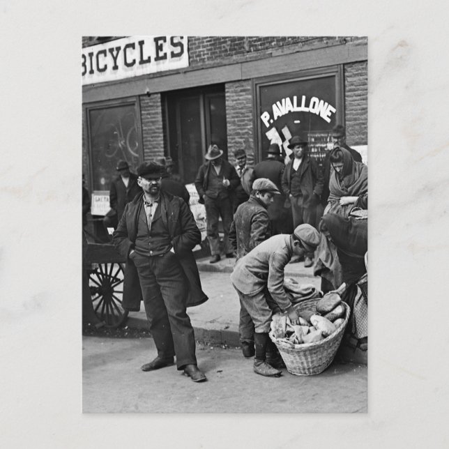 Carte Postale Lecteurs italiens de pain : 1900 (Devant)