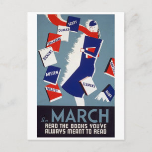 Carte Postale Lecture Arty Deco