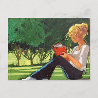 Carte Postale Lecture du parc