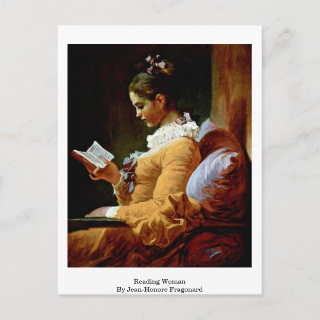 Carte Postale Lecture Femme Par Jean-Honore Fragonard (Devant)