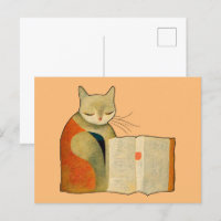 Lecture simple d'un livre par chat