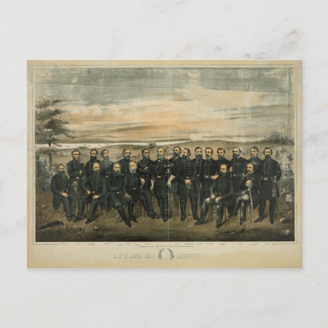 Carte Postale Lee And His General par Americus Patterson (1904) (Devant)