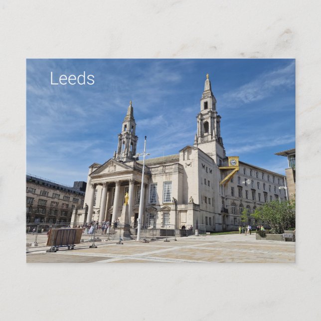 Carte Postale Leeds Civic Hall (Devant)
