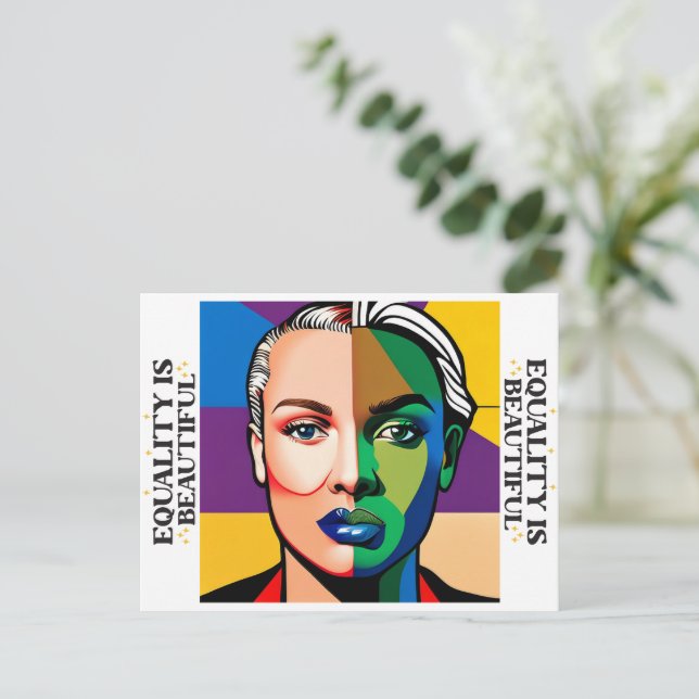 Carte Postale L'égalité est belle (Debout devant)