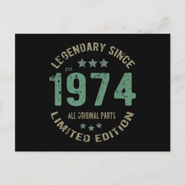 Carte Postale Légende 47e anniversaire 47 ans (Devant)