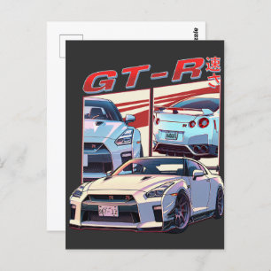 CARTE POSTALE LÉGENDE DE RUE GT-R