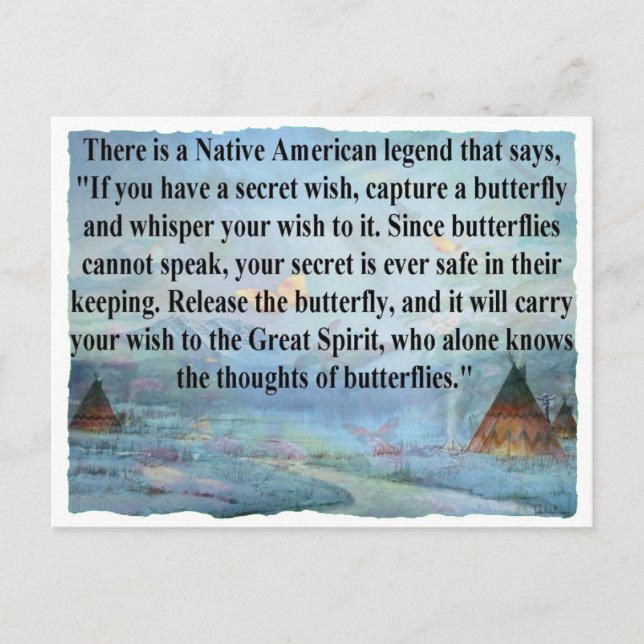 Carte Postale Légende des papillons (Devant)