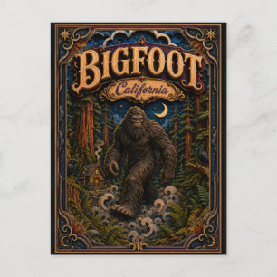 Carte Postale Légendes de Bigfoot California Popcut