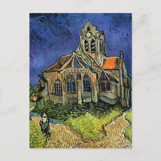 Carte Postale L'église d'Auvers par Vincent van Gogh (Devant)