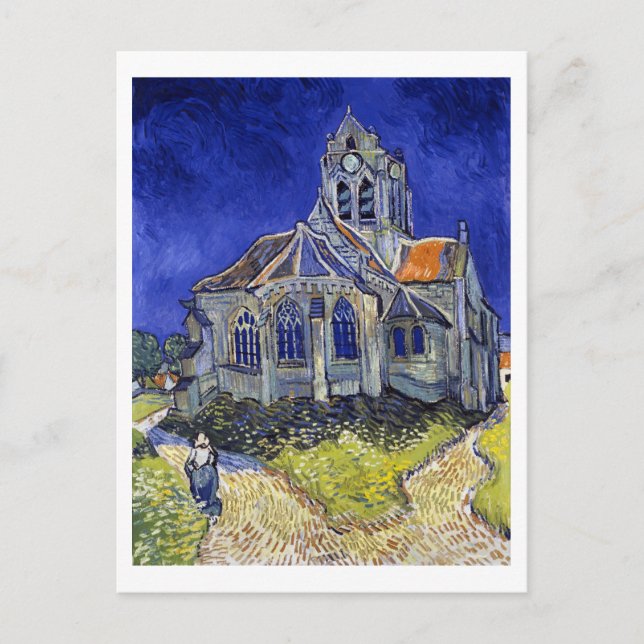 Carte Postale L'église d'Auvers, Van Gogh (Devant)