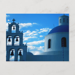 Carte Postale L'église de Santorin en Grèce