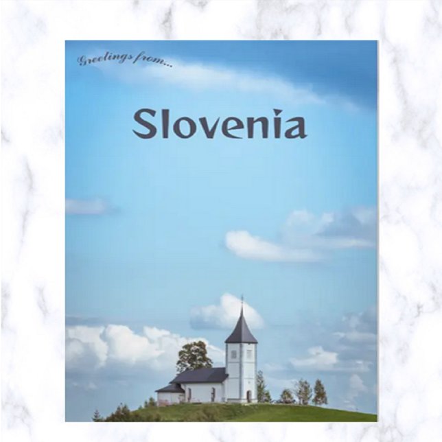 Carte Postale L'église de St Primoz à Jamnik en Slovénie (Créateur téléchargé)