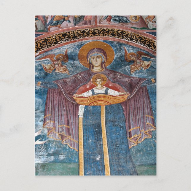 Carte Postale l'église orthodoxe serbe, site de l'UNESCO, (Devant)