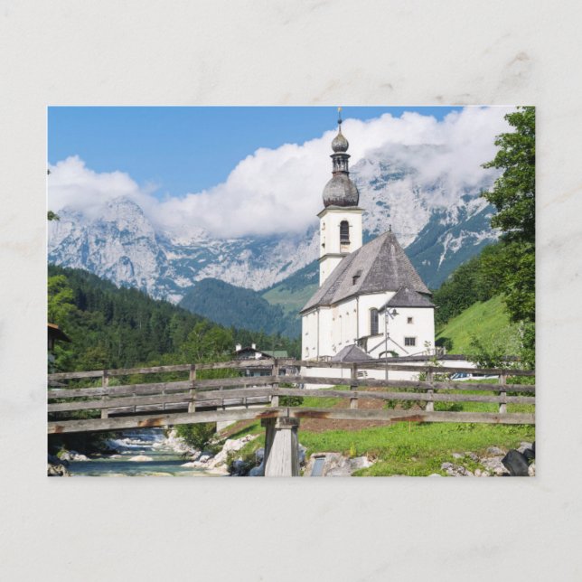 Carte Postale L'église paroissiale de Ramsau en Bavière, Allemag (Devant)