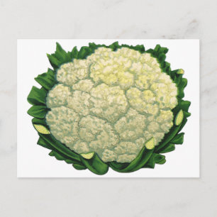 Carte Postale Légumes alimentaires anciens légumes chou-fleur