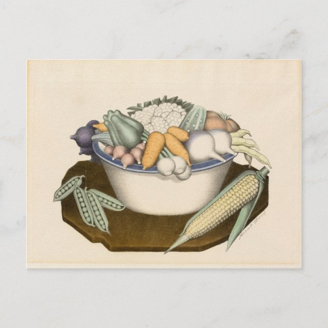 Carte Postale Légumes par Grant Wood (Devant)
