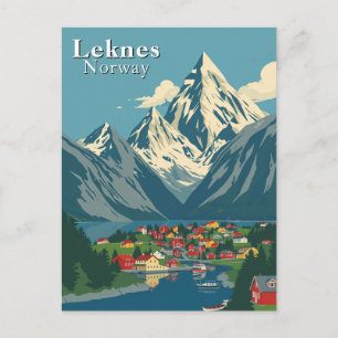 Carte Postale Leknes, Norvège Mountain Art