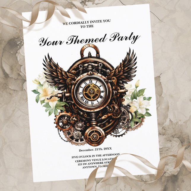 Carte Postale L'élégance de Steampunk Floral Magic (Steampunk)
