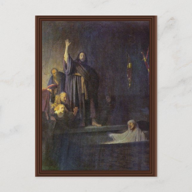 Carte Postale L'Élevage De Lazare. Par Rembrandt Van Rijn (Devant)
