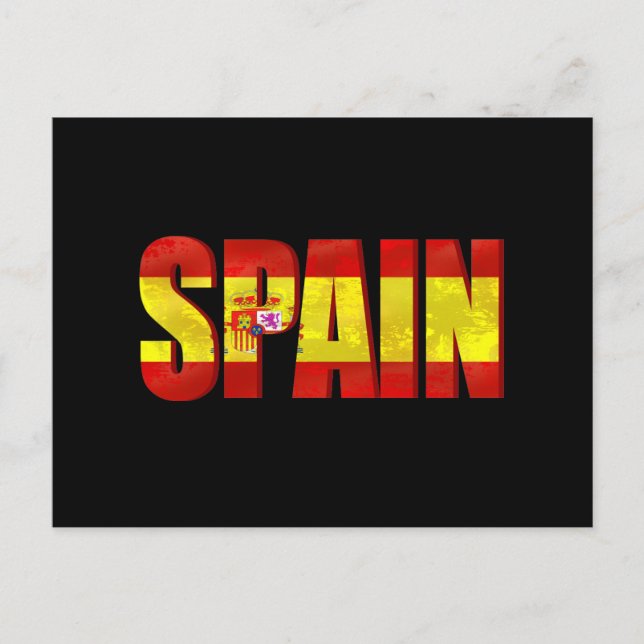 Carte Postale L'emblème du drapeau espagnol pour fiers Espagnols (Devant)