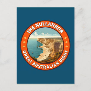 Carte Postale L'emblème rétro de la Grande Baie australienne de 