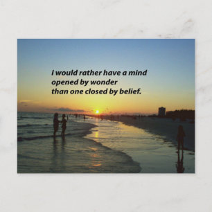 Carte Postale L'émerveillement de tout ceci Citation Inspiration