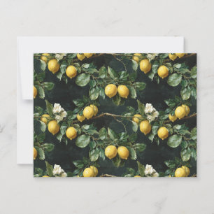 Carte Postale Lemon Tree Motif sans couture