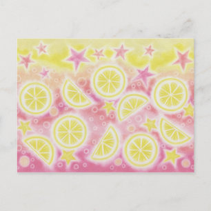 Carte postale Lemonade rose