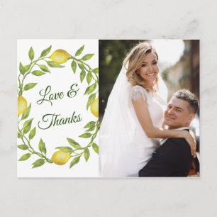 Carte Postale Lemons Blossom Merci photo Mariage