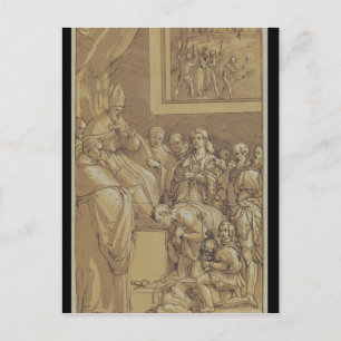 Carte Postale L'empereur Henri IV aux pieds du pape Grégoire