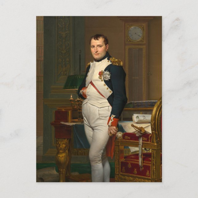 Carte Postale L'empereur Napoléon dans son étude aux Tuileries (Devant)