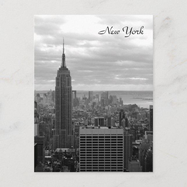 Carte Postale L'Empire State Building (noir et blanc) (Devant)