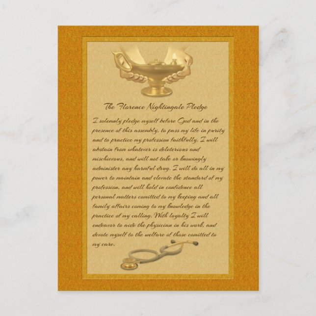 Carte Postale L'engagement de Florence Nightingale (Devant)
