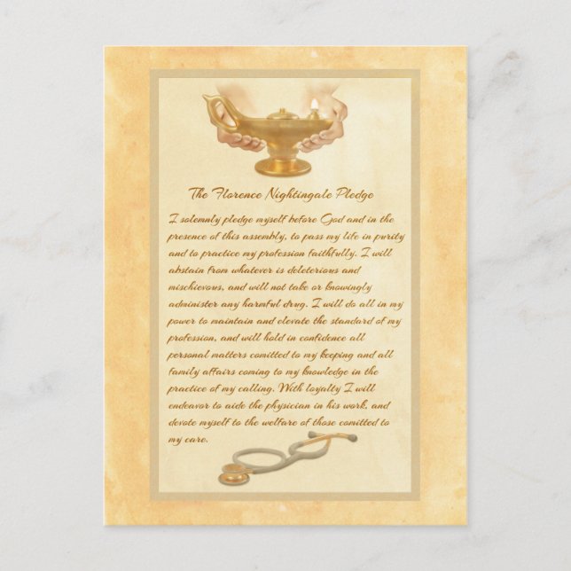 Carte Postale L'engagement de Florence Nightingale (Devant)