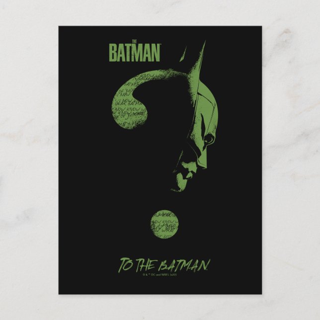 Carte Postale L'énigme du Riddler "Au Batman" (Devant)