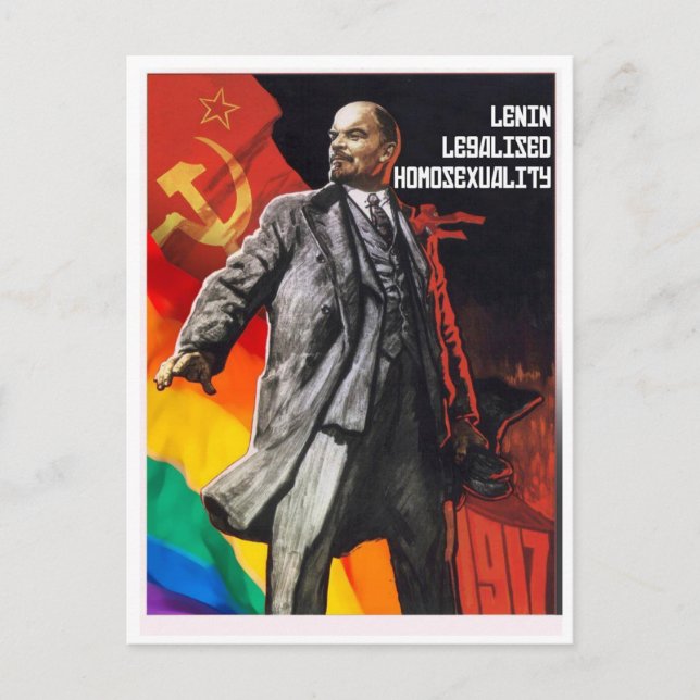 Carte postale "Lénine a légalisé l'homosexualité e (Devant)
