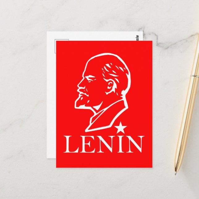 Carte Postale Lénine, URSS, CCCP, Union soviétique, Communisme (Devant/Arrière en situation)