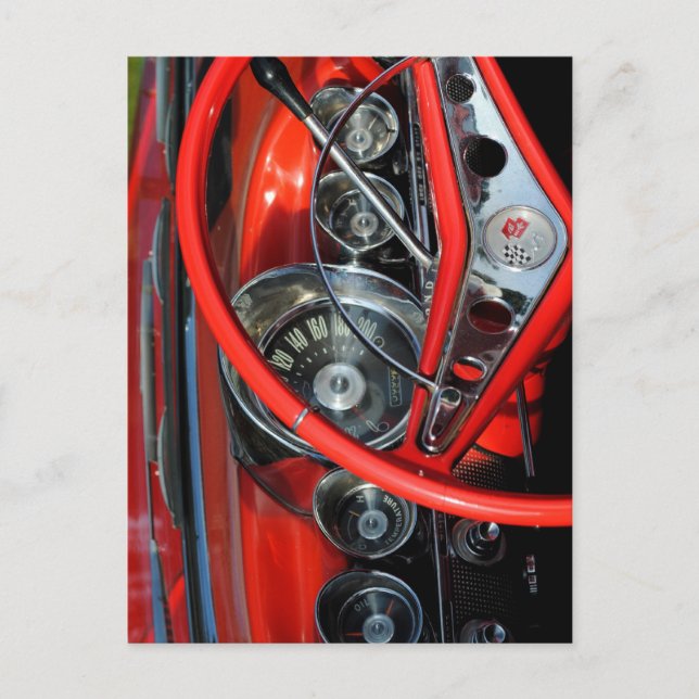 Carte Postale Lenkrad vom Oldtimer (Devant)