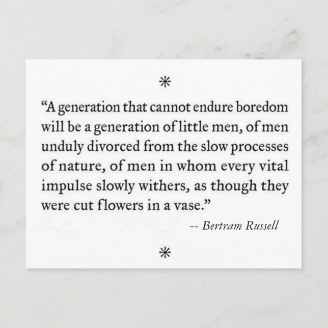 Carte Postale L'ennui et les "petits hommes" (Devant)