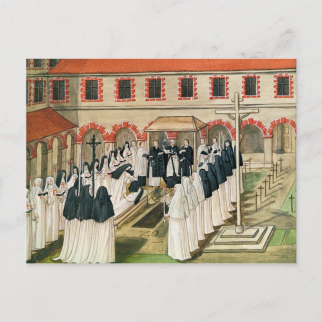 Carte Postale L'enterrement d'une soeur, de 'l'Abbaye de (Devant)