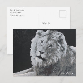 Carte Postale Léo, Lion Africain, Animal
