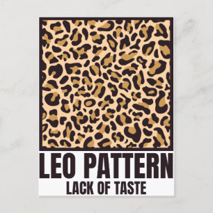 Carte Postale Leo Motif Mauvais goût Fashion Victime