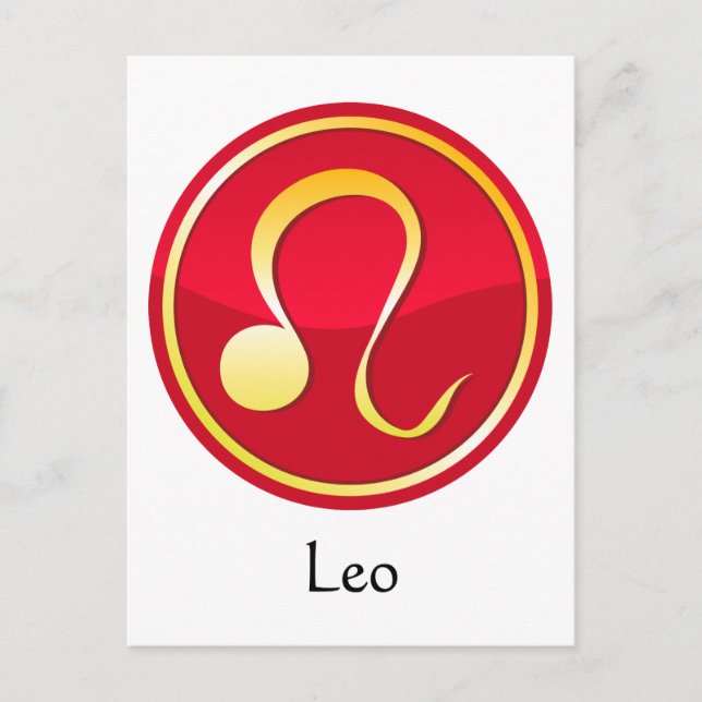 Carte Postale Leo - Signes Zodiac (Devant)