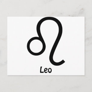 Carte Postale Leo Zodiac Sign